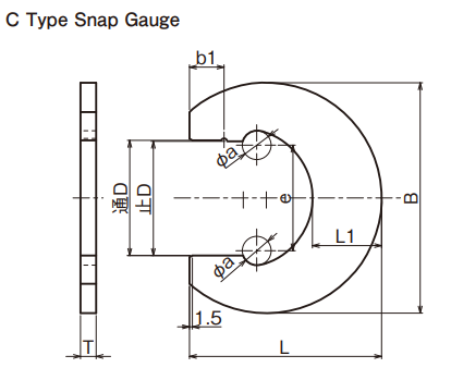 Snap đo kích thước trục (Snap Gauge) Ojiyas C Type Snap Gauge