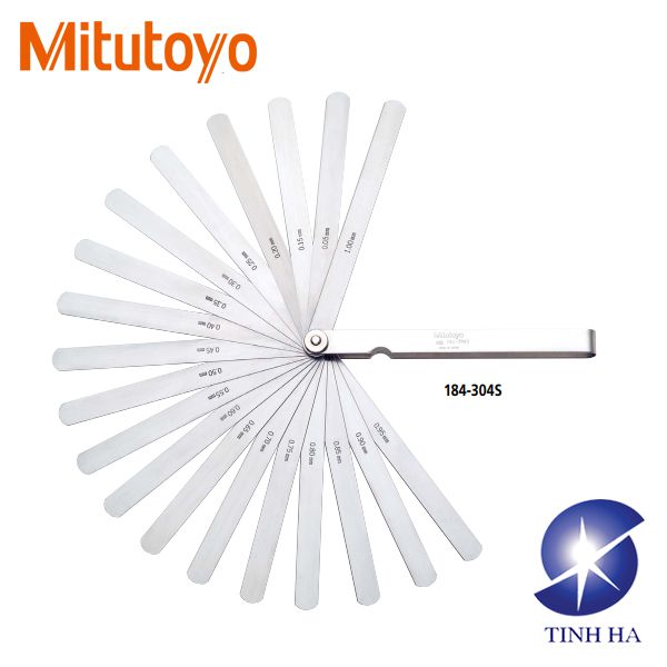 Bộ căn lá đo độ dày Mitutoyo 184-304S (0.05-1mm/20 lá/150mm)
