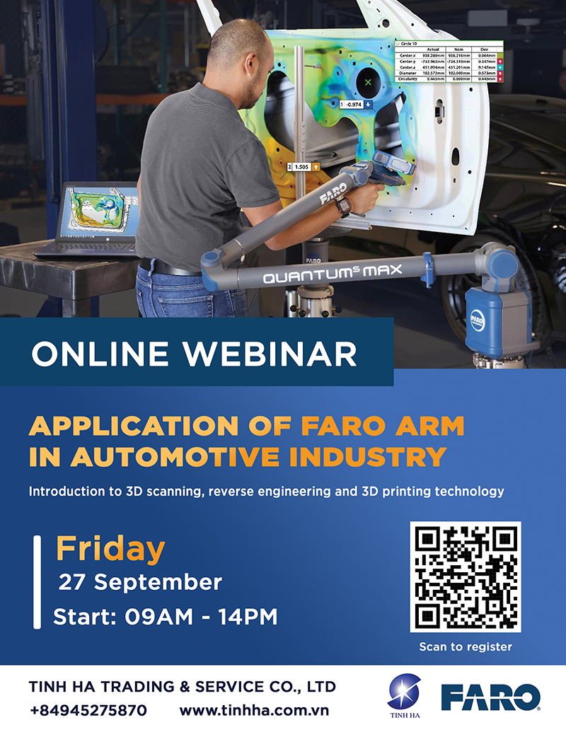 ONLINE WEBINAR: APPLICATION OF FARO ARM 3D MEASURING MACHINE IN THE AUTOMOTIVE AND MOTORCYCLE INDUSTRY