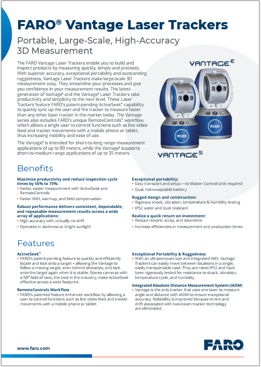 Vantage S & E Laser Trackers